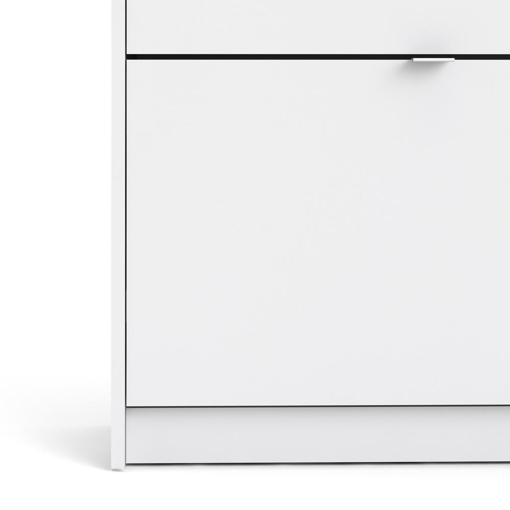 Bright 2 Drawer Shoe Cabinet, White