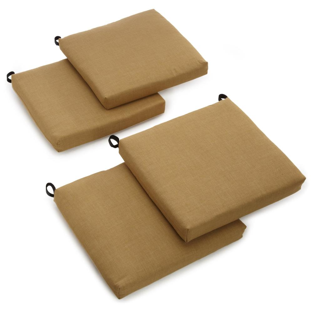 20-inch by 19-inch Spun Polyester Chair Cushion (Set of Four)