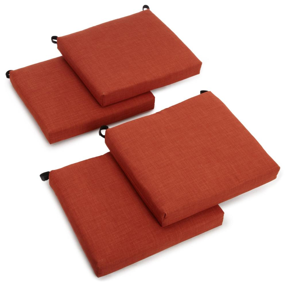 20-inch by 19-inch Spun Polyester Chair Cushion (Set of Four)