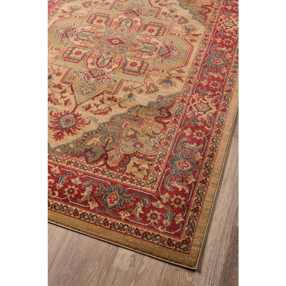 Traditional Rectangle Area Rug, Beige, 5'3" X 7'6"