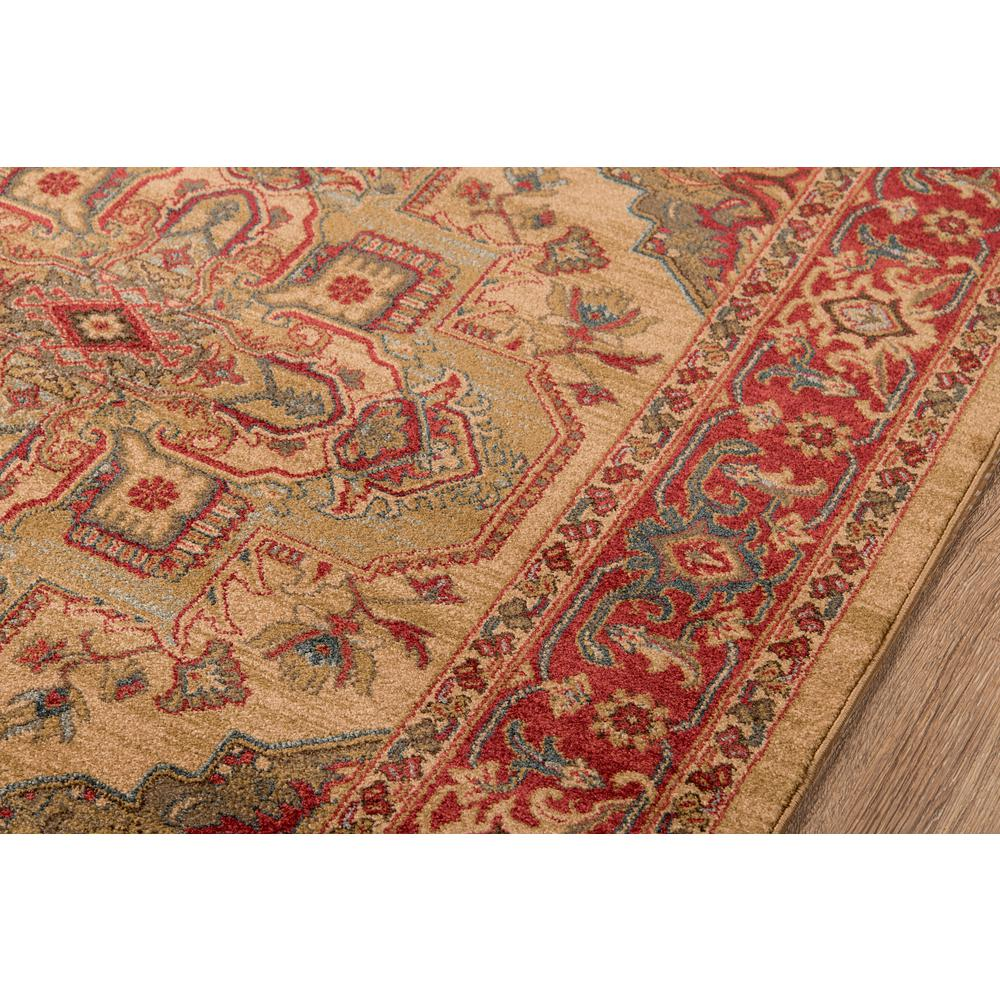 Traditional Rectangle Area Rug, Beige, 5'3" X 7'6"