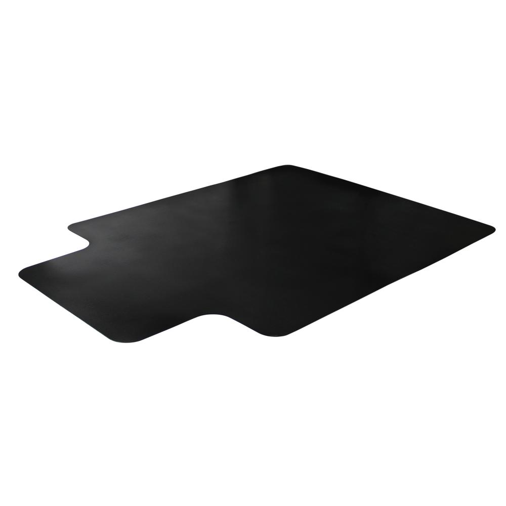 Black Vinyl Lipped Chair Mat for Carpets - 45" x 53"