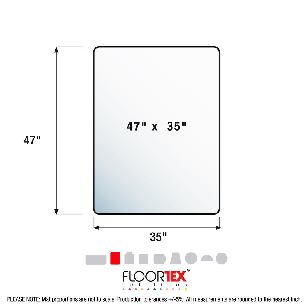 Clear Floor Mat for Carpets - 35" x 47"