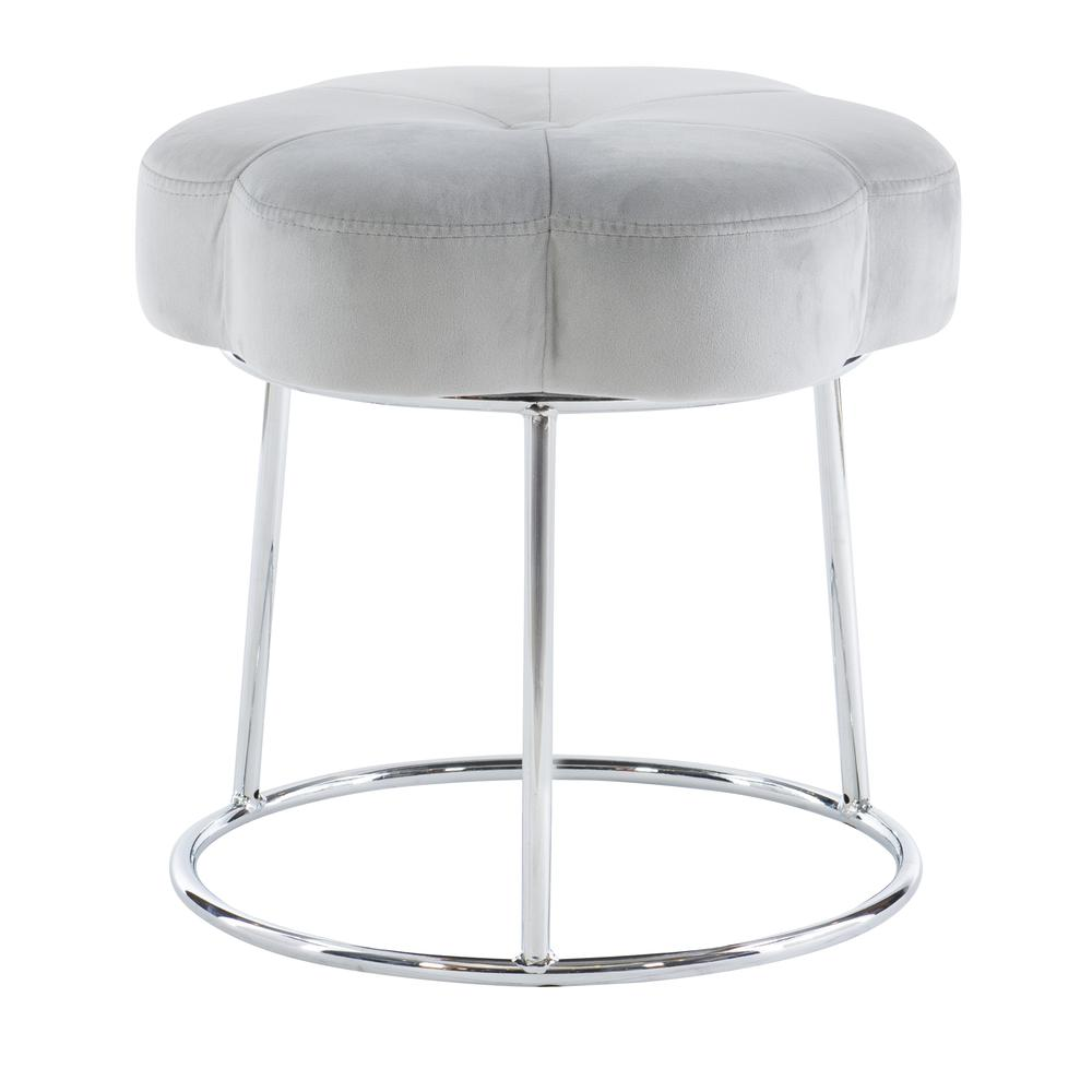 Seraphina Accent Vanity Stool, Grey