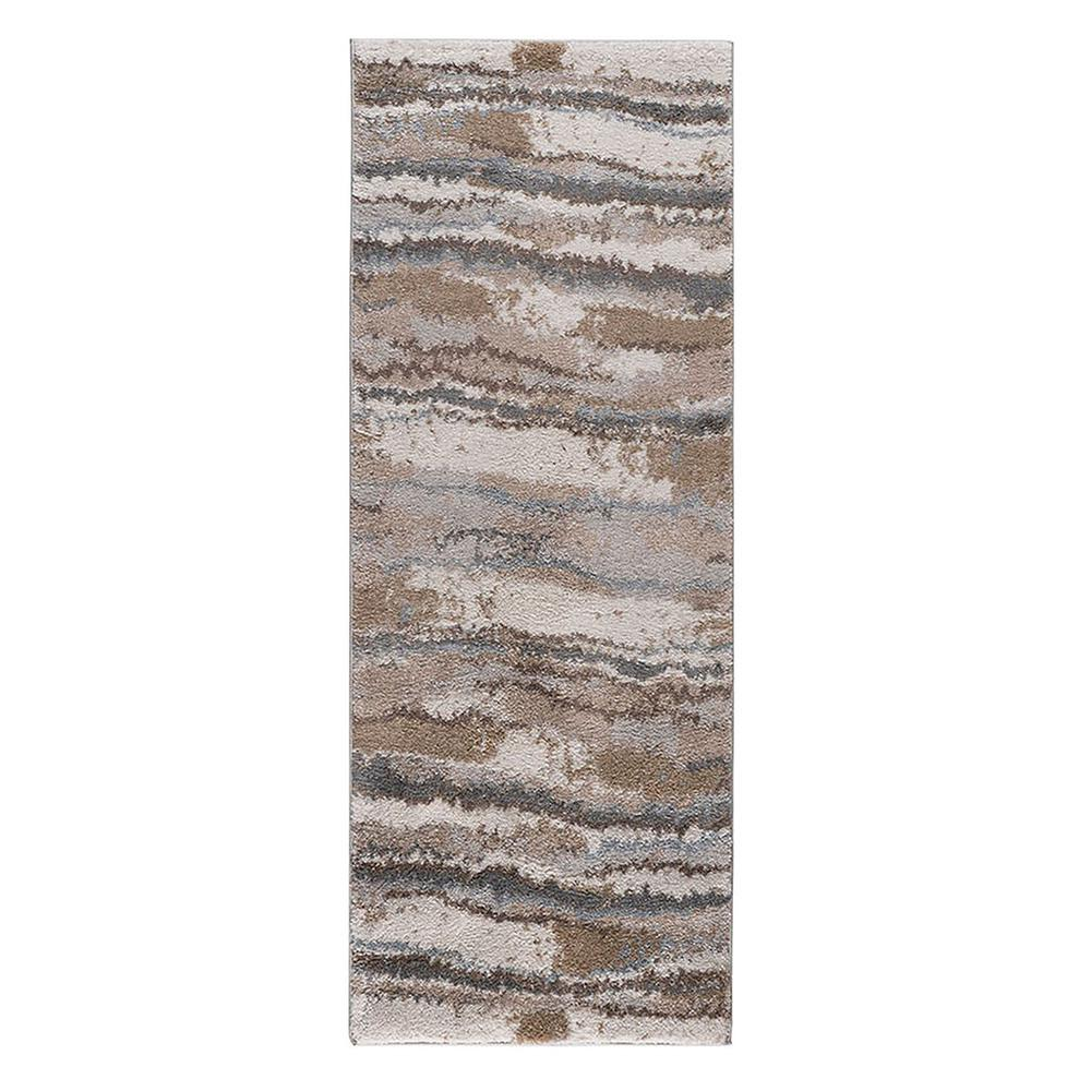 Watercolor Abstract Stripe Woven Area Rug