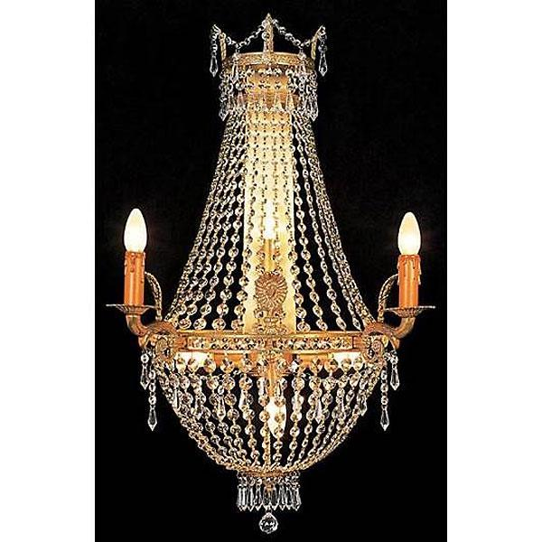 Gilt Crystal Chandelier Sconce