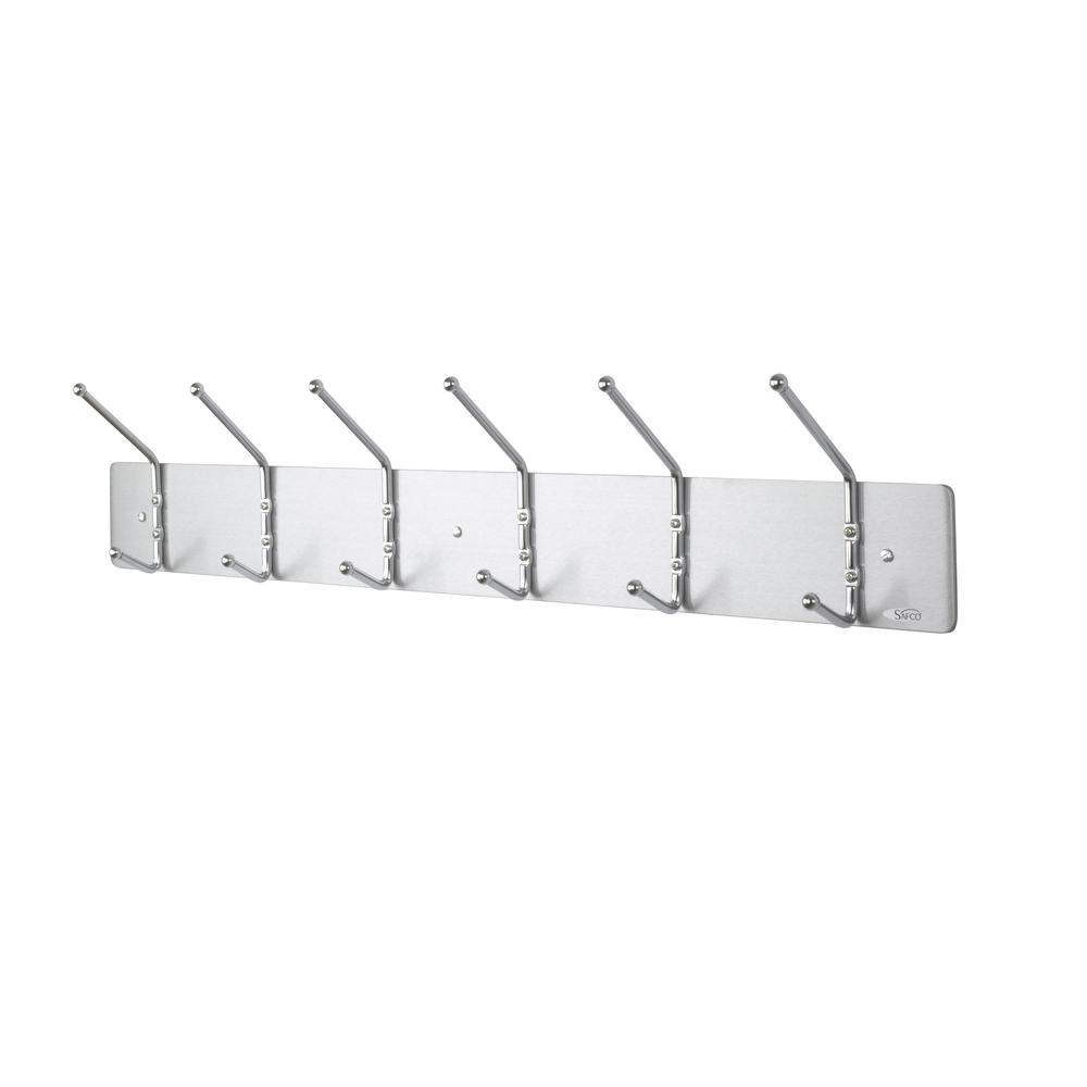 Wall Rack Coat Hook, 6 Hook - Each