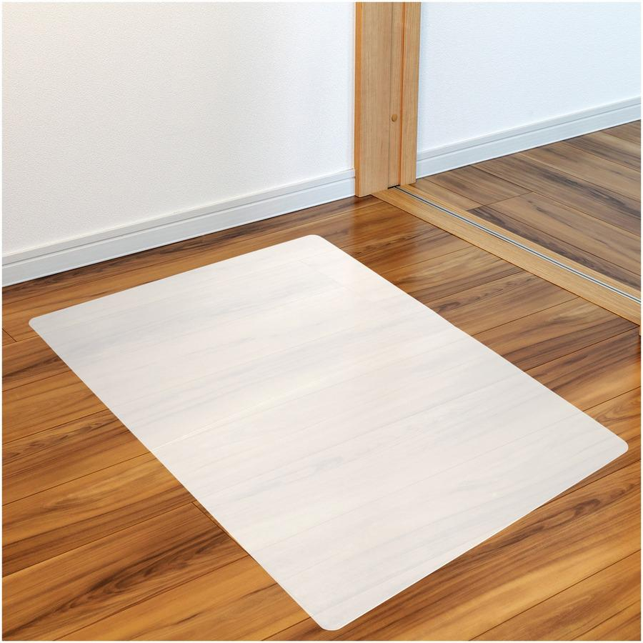 Cleartex&reg; Polypropylene Rectangular Anti-Slip Foldable Chair Mat for Hard Floors - 46" x 57" - Translucent Rectangular Polypropylene Anti-Slip Chair Mat For Hard Floors - 57" L x 46" W x 0.07" D