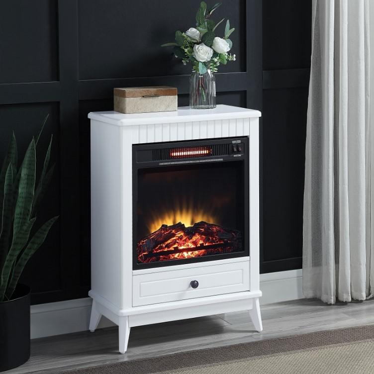 ACME Hamish Fireplace, White Finish