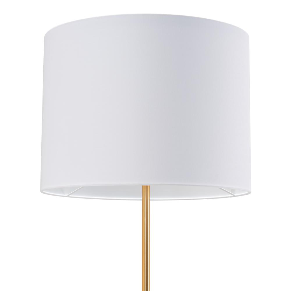 Titan Floor Lamp White & Brass