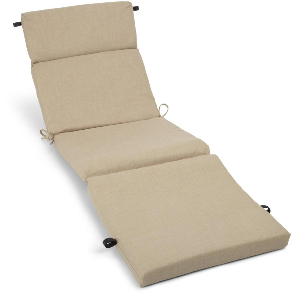 72-inch by 24-inch Solid Polyester Outdoor Chaise Lounge Cushion  93475-REO-SOL-07