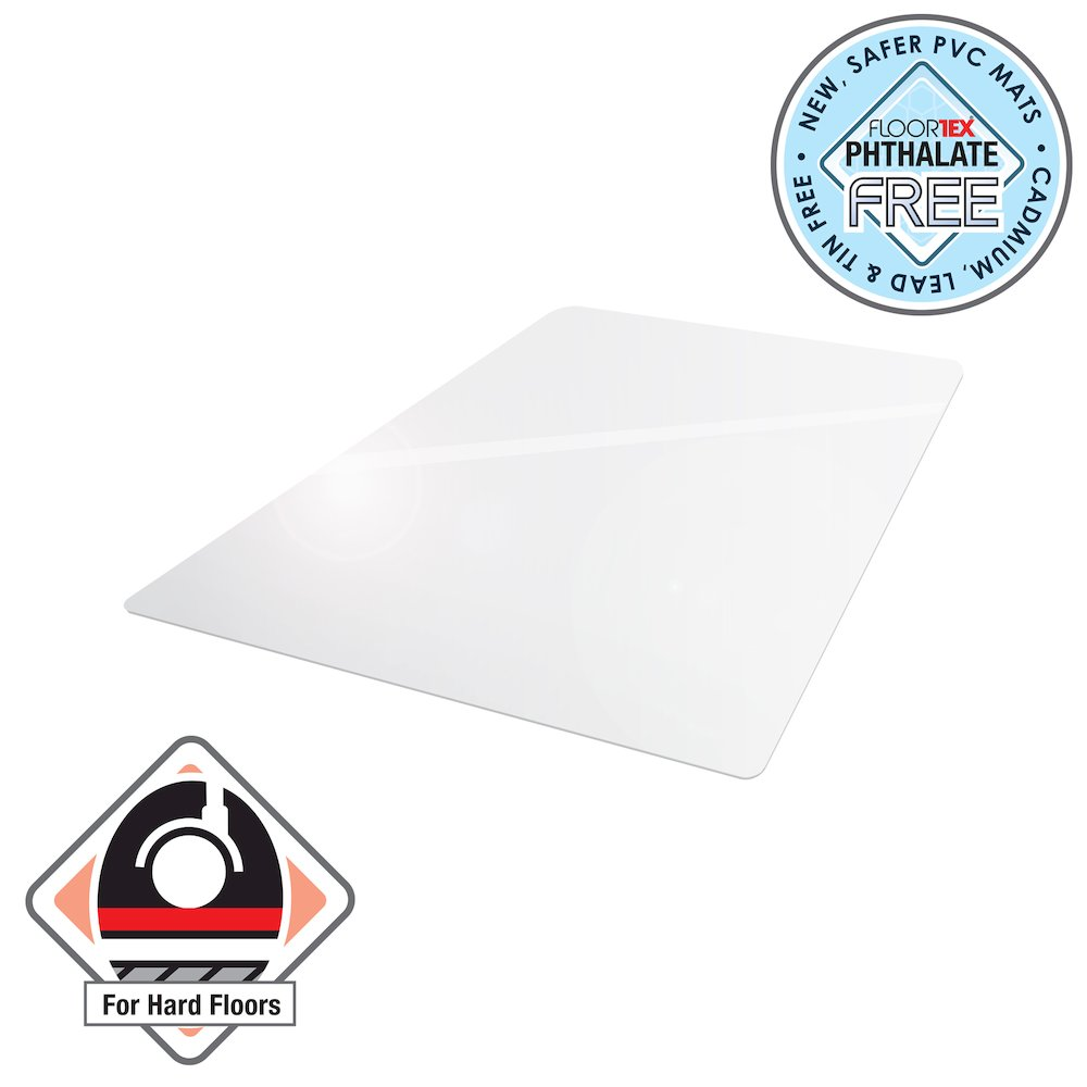 Vinyl Rectangular Chair Mat for Hard Floor - 46" x 48"