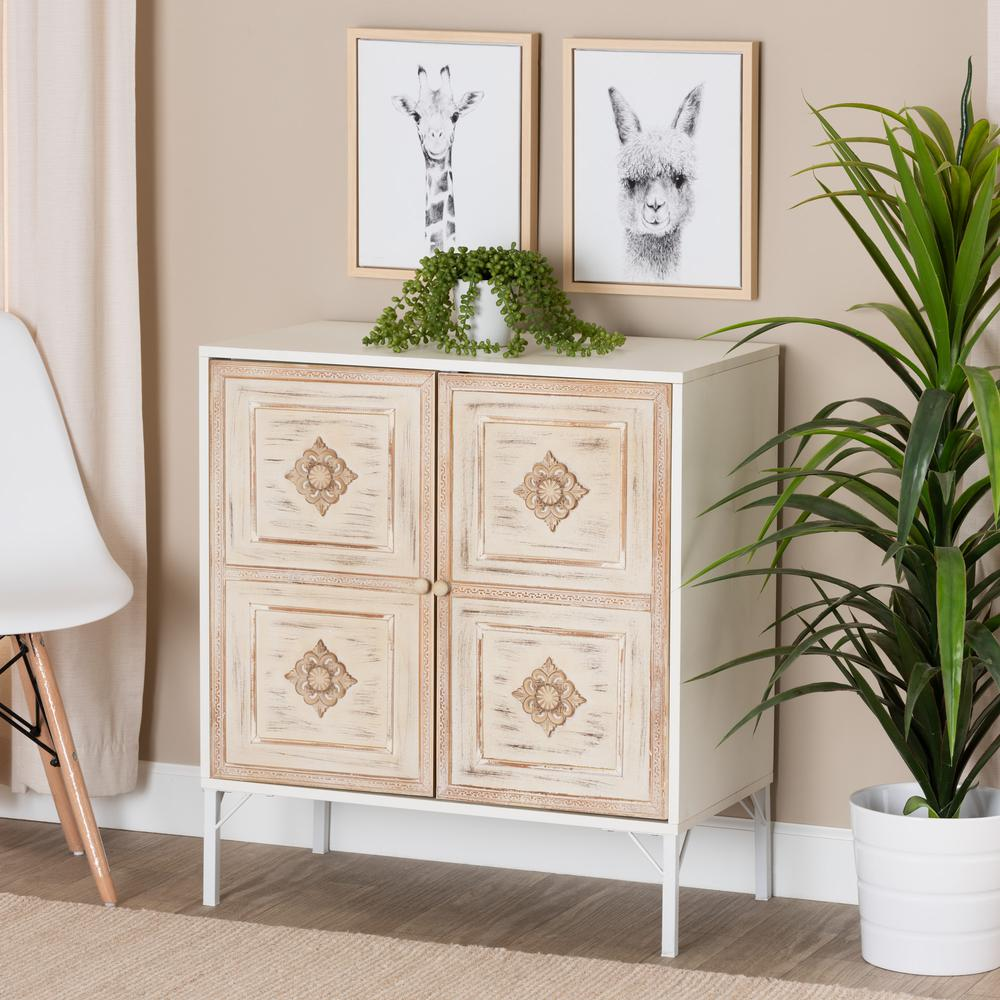 White Metal 2-Door Sideboard