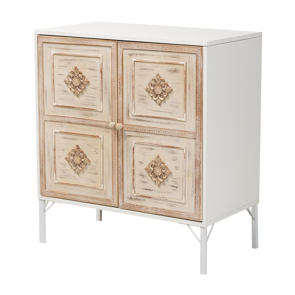 White Metal 2-Door Sideboard