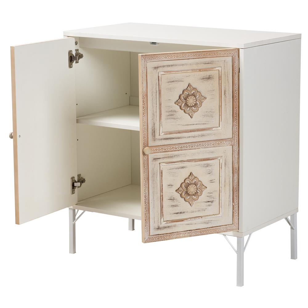 White Metal 2-Door Sideboard