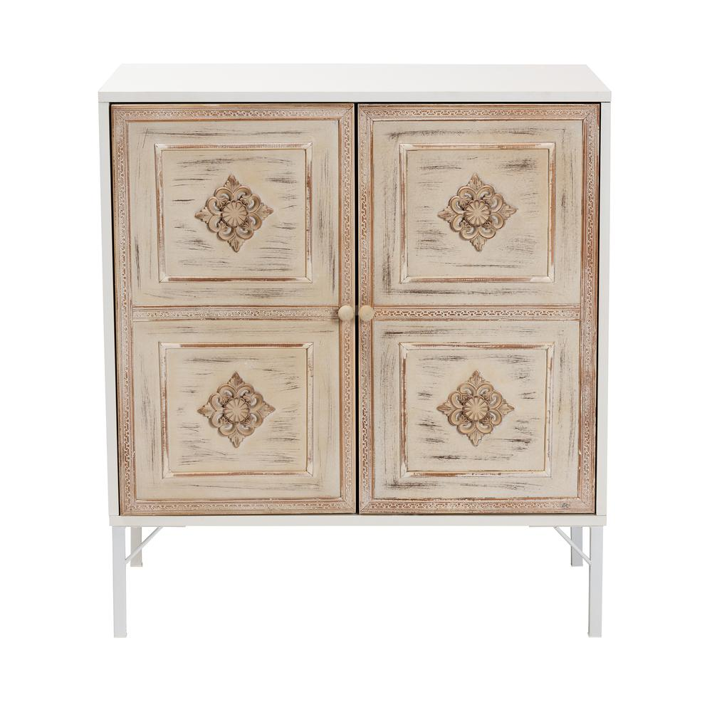 White Metal 2-Door Sideboard