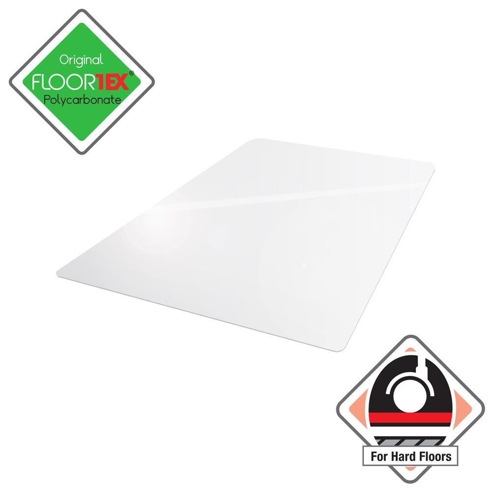 Plus Polycarbonate Rectangular Chair Mat for Hard Floor - 48" x 53"