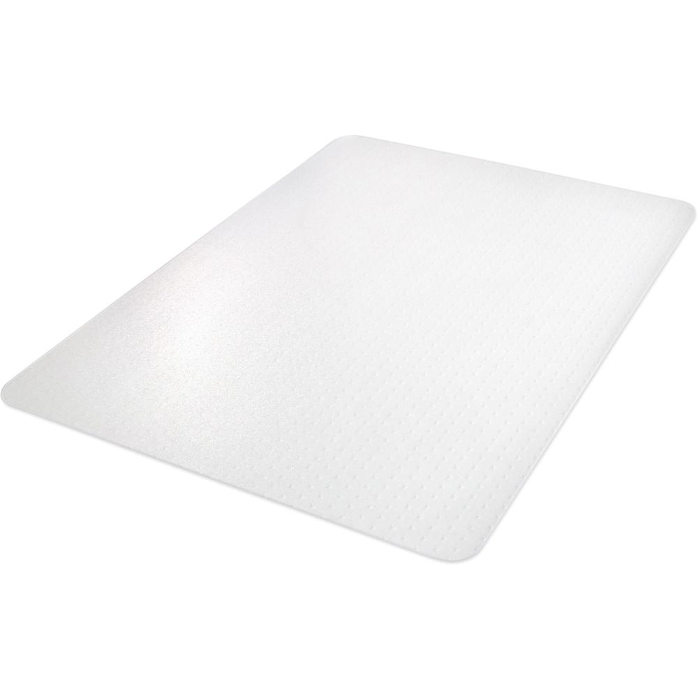 Deflecto EconoMat Chair Mat - Carpeted Floor - 48" Length x 36" Width x 0.063" Thickness - Rectangular - Polycarbonate - Clear - 1Each