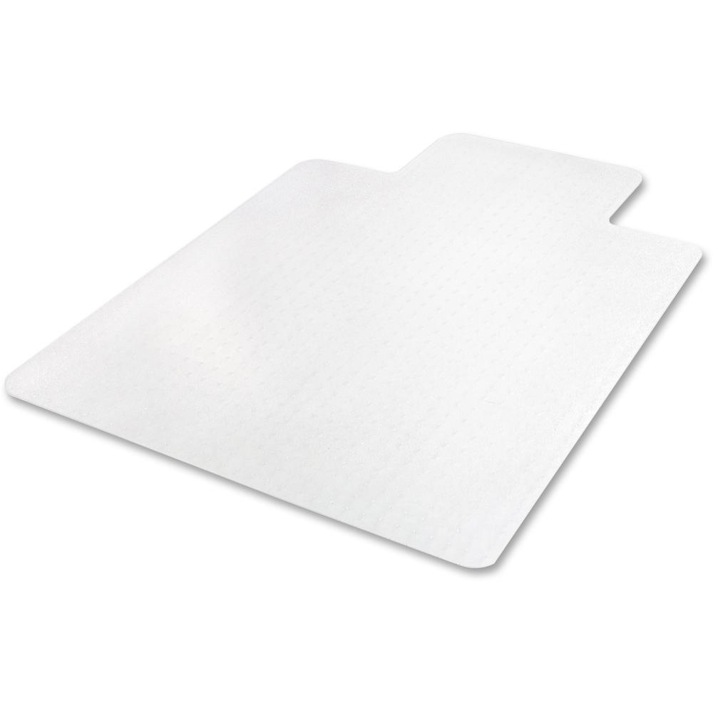 Deflecto EconoMat Chair Mat for Carpet - Carpeted Floor - 48" Length x 36" Width - Lip Size 12" Length x 20" Width - Vinyl - Clear - 1Each