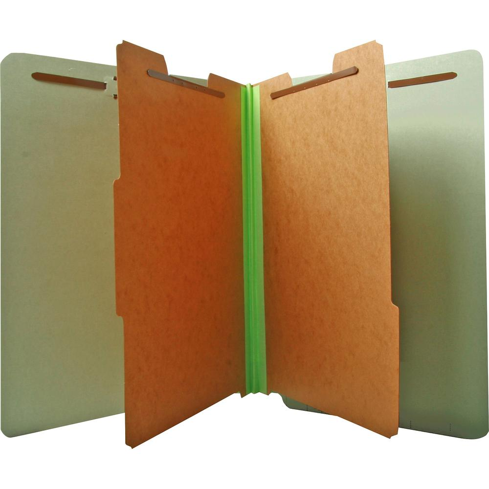 Pendaflex Letter Recycled Classification Folder - 8 1/2" x 11" - 2" Expansion - 6 Fastener(s) - 2" Fastener Capacity for Folder, 1" Fastener Capacity for Divider - 2 Divider(s) - Pressboard, Tyvek - L