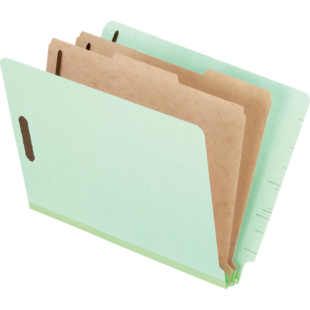 Pendaflex Letter Recycled Classification Folder - 8 1/2" x 11" - 2" Expansion - 6 Fastener(s) - 2" Fastener Capacity for Folder, 1" Fastener Capacity for Divider - 2 Divider(s) - Pressboard, Tyvek - L