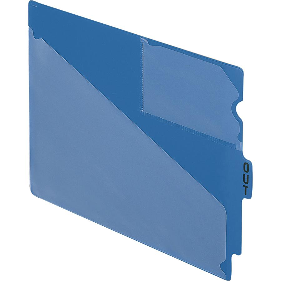 Pendaflex Poly End Tab Out Guides - 50 x Divider(s) - 9.5" Divider Width - Letter - 8.50" Width x 11" Length - Blue Polypropylene Divider - Durable, Pocket, Wear Resistant, Tear Resistant, Moisture Re