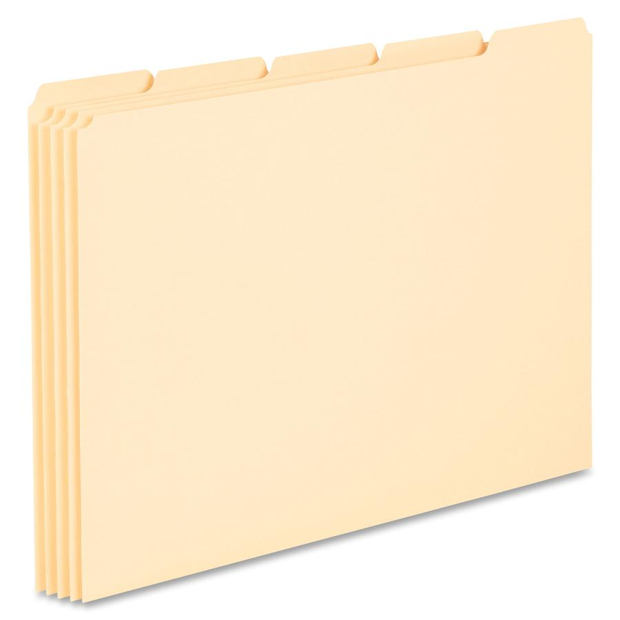 Pendaflex Blank Tab Manila File Guides - Blank, Write-on Tab(s) - 8.5" Divider Width x 11" Divider Length - Letter - Manila Manila Divider - Manila Tab(s) - Recycled - Heavyweight, Acid-free - 100 / B