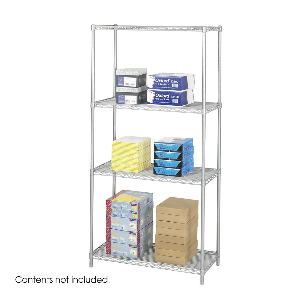 Industrial Wire Shelving - 36" x 18" - 4 x Shelf(ves) - Gray