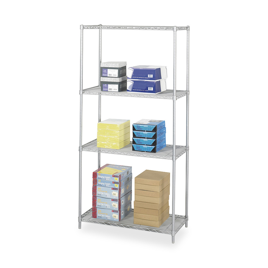 Industrial Wire Shelving - 36" x 18" - 4 x Shelf(ves) - Gray