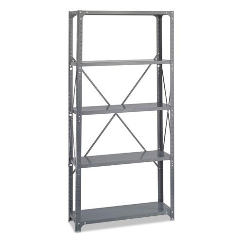 Commercial Steel Shelving Unit, Five-Shelf, 36w x 12d x 75h, Dark Gray