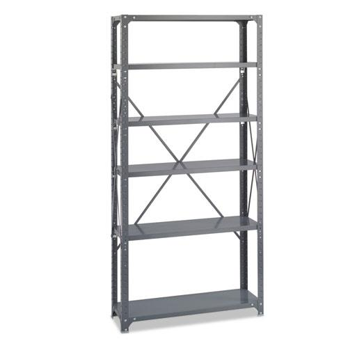 Commercial Steel Shelving Unit, Six-Shelf, 36w x 12d x 75h, Dark Gray