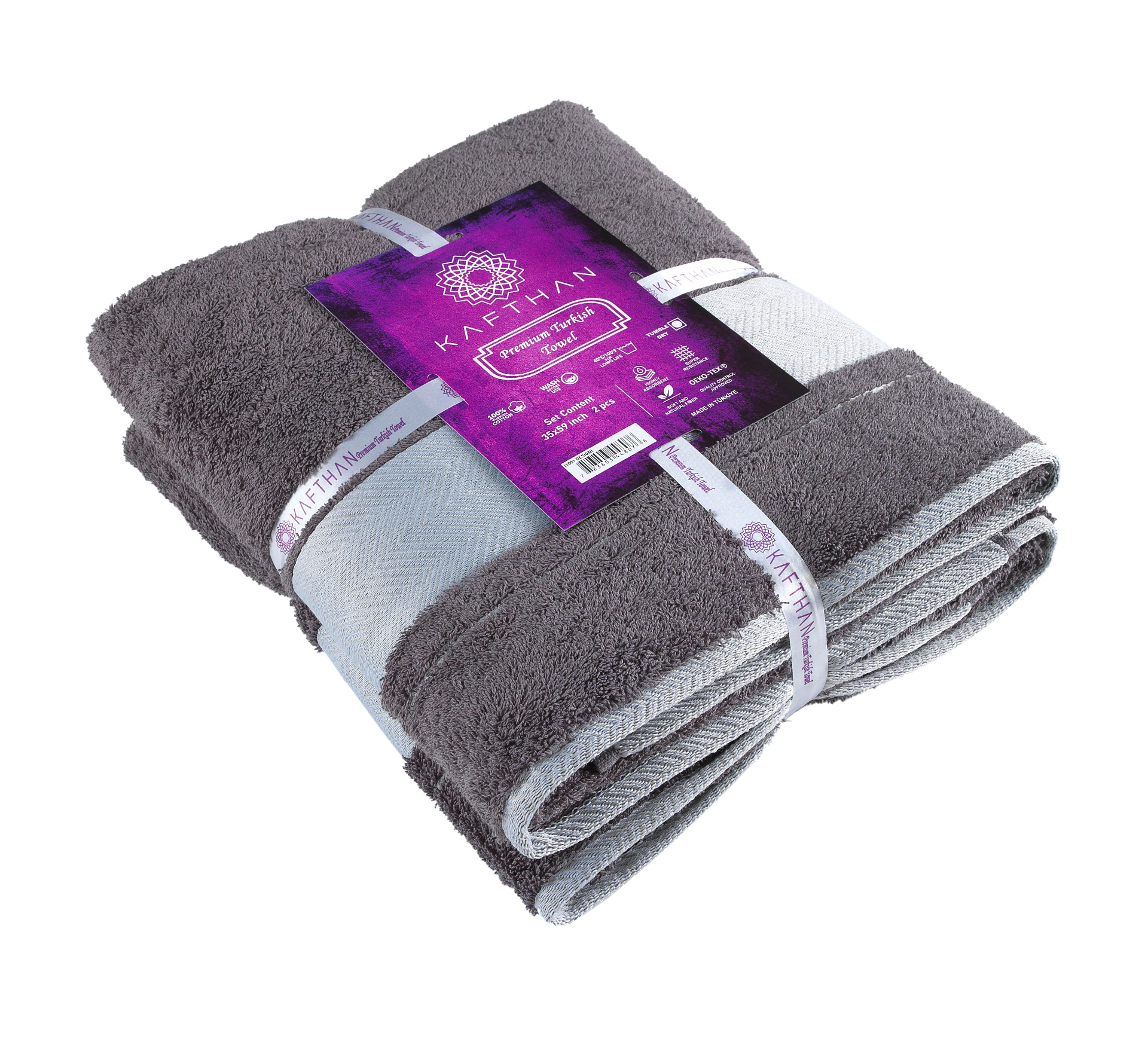 Fishbone Bath Towel - Set of 2