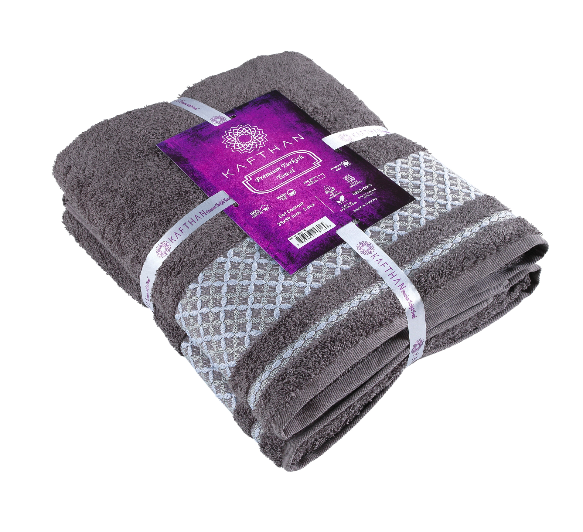 Plaid Bath Towel - Set of 2