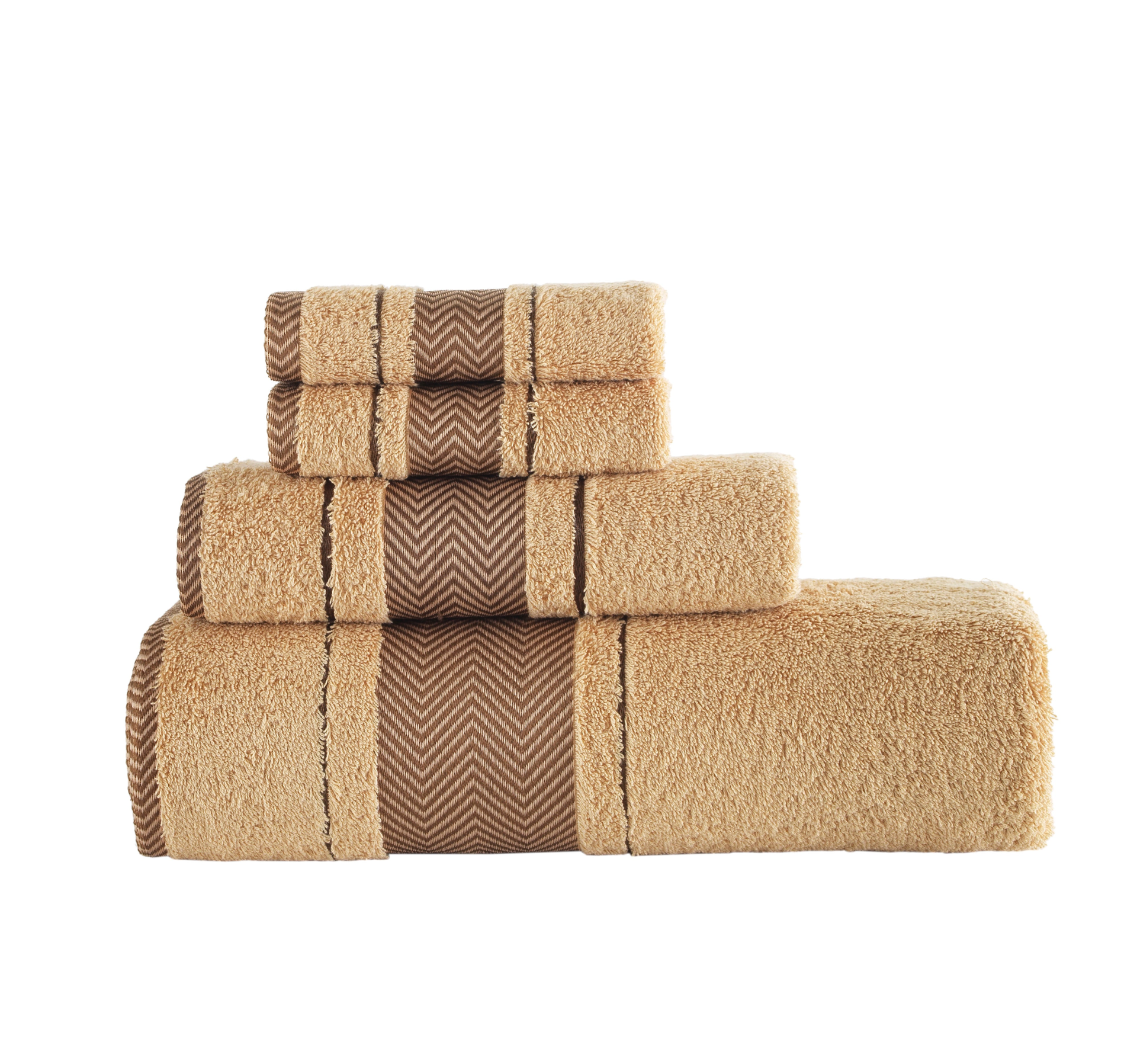 Fishbone Bath Towel - Set of 4