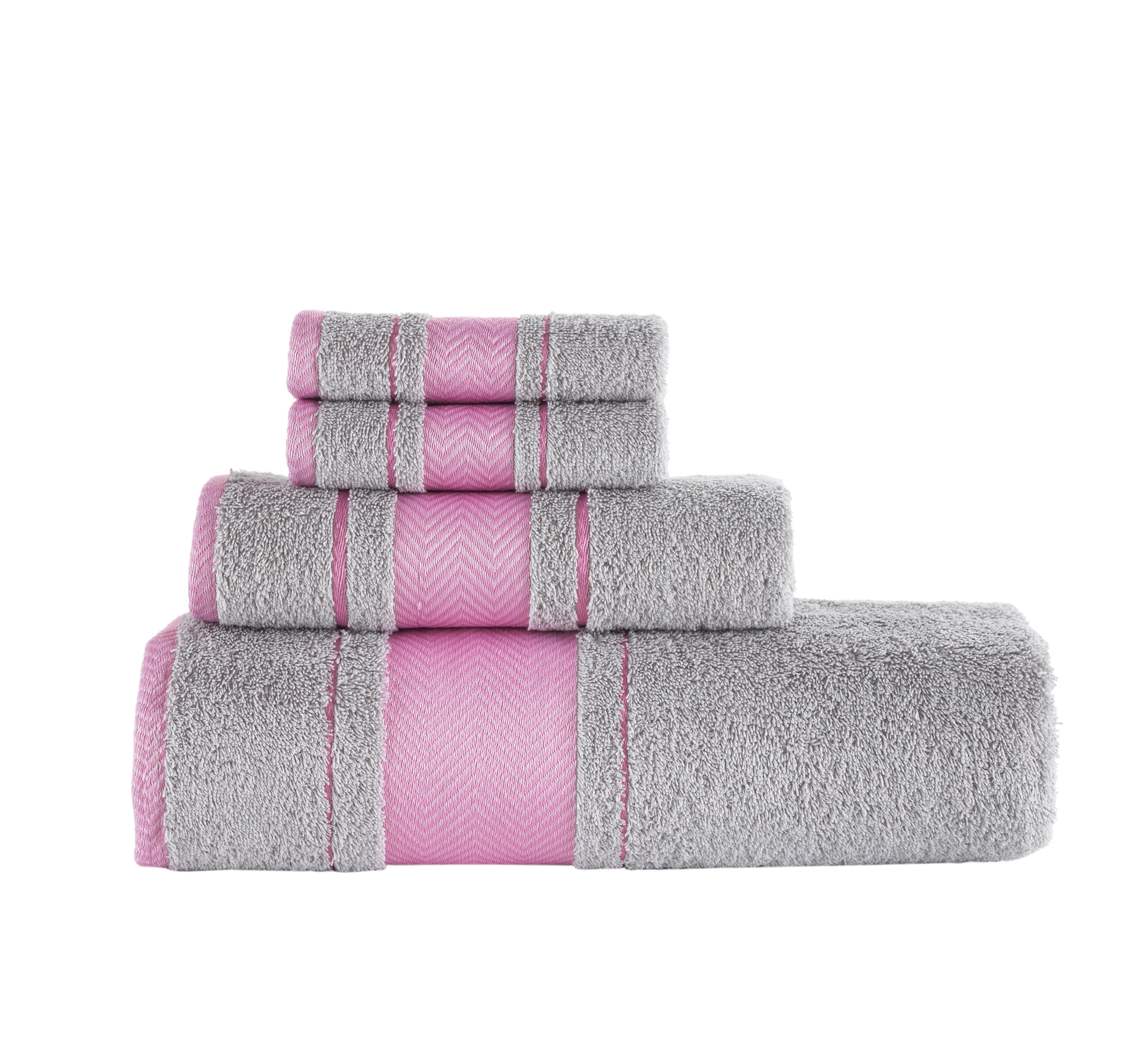 Fishbone Bath Towel - Set of 4