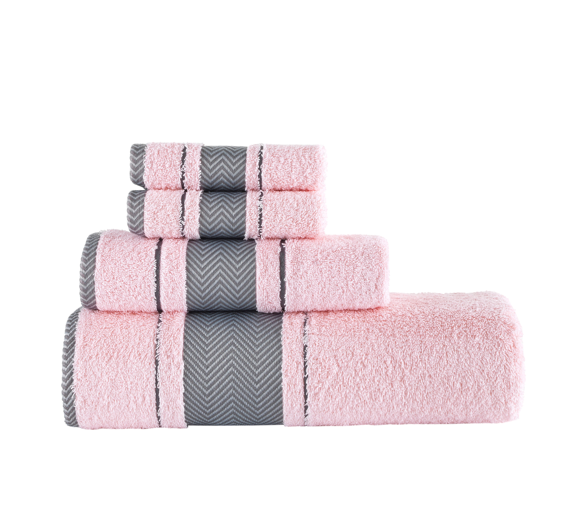 Fishbone Bath Towel - Set of 4