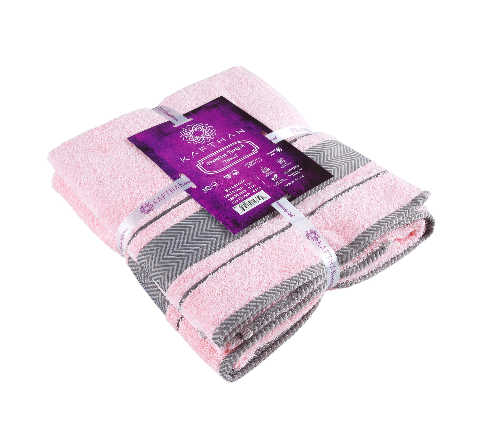 Fishbone Bath Towel - Set of 4