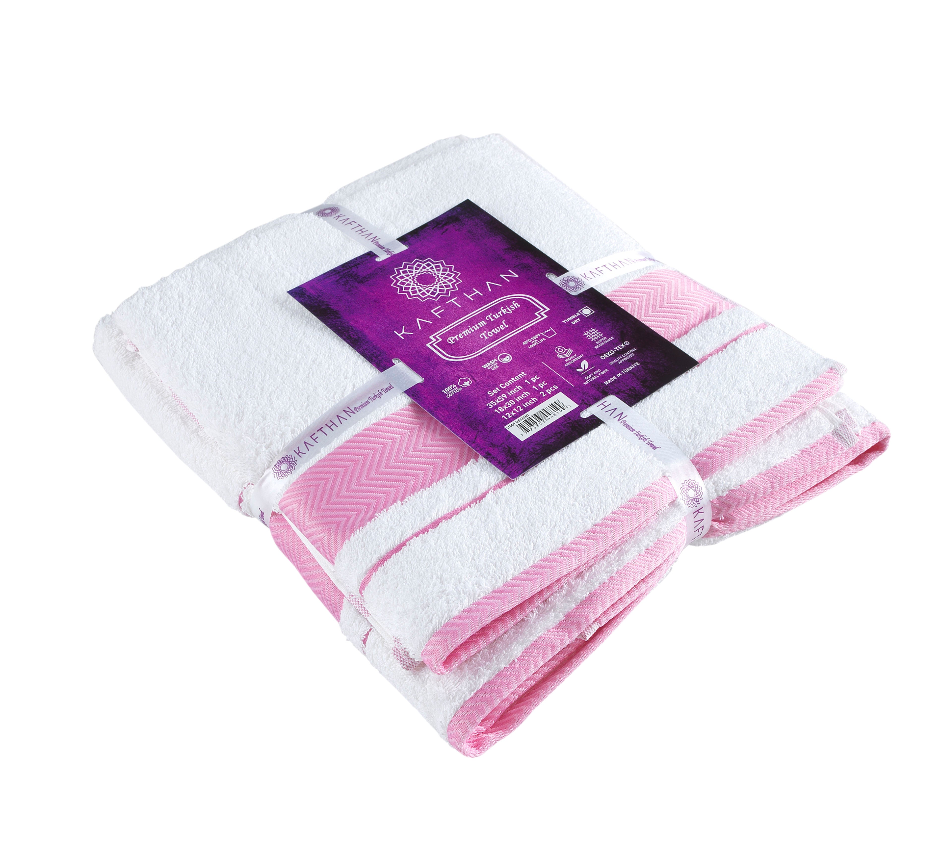 Fishbone Bath Towel - Set of 4