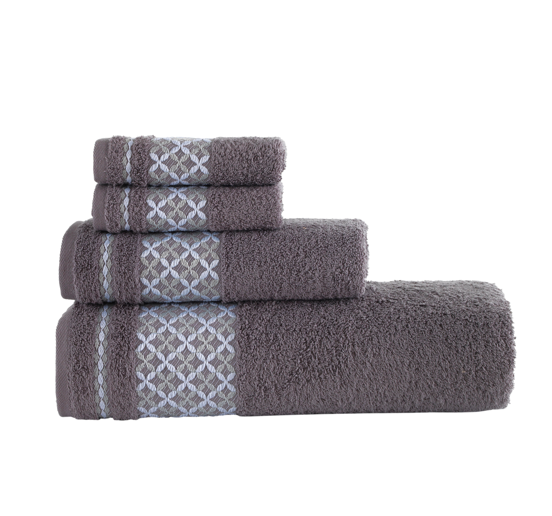 Plaid Bath Towel - Set of 4