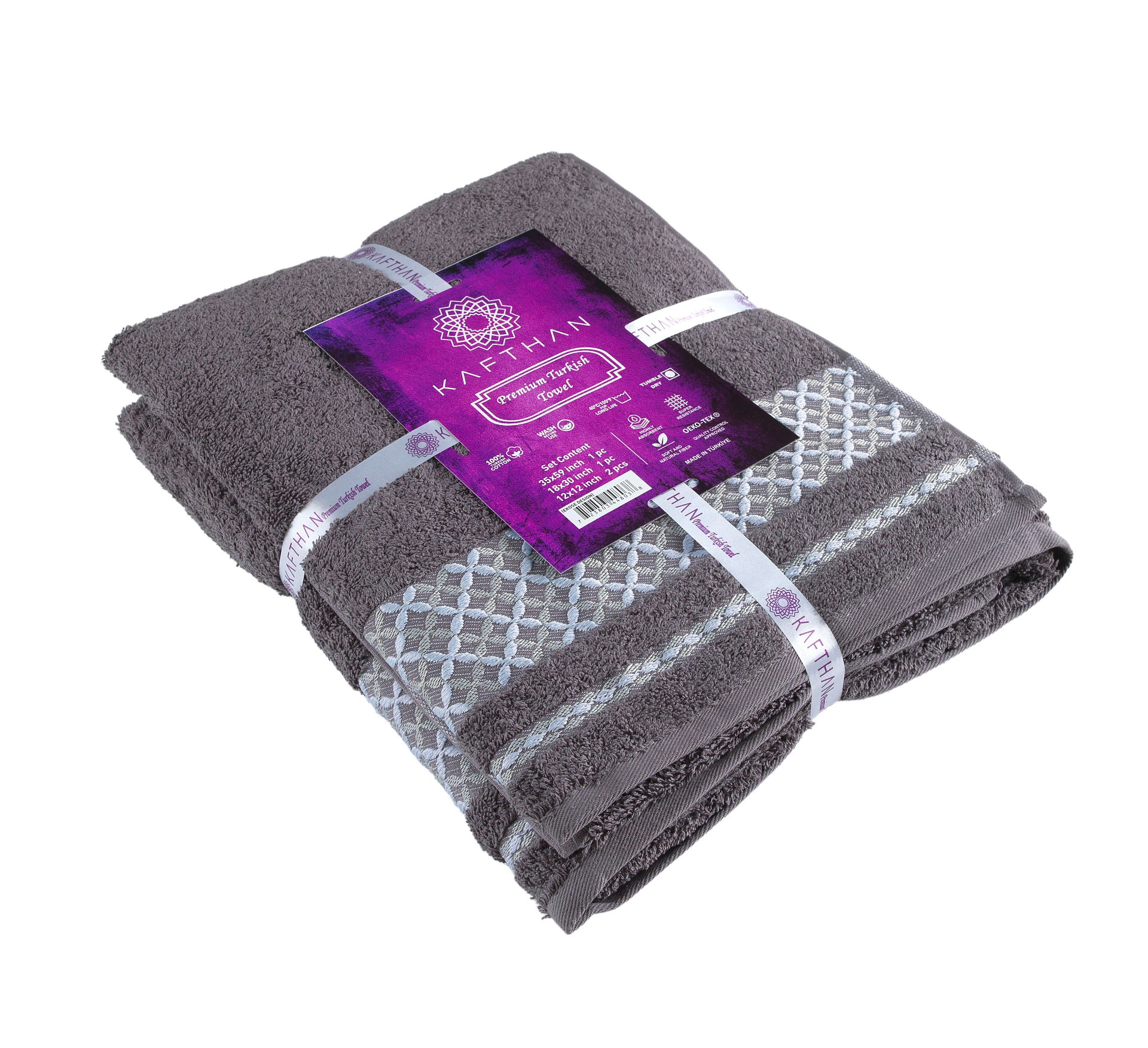 Plaid Bath Towel - Set of 4