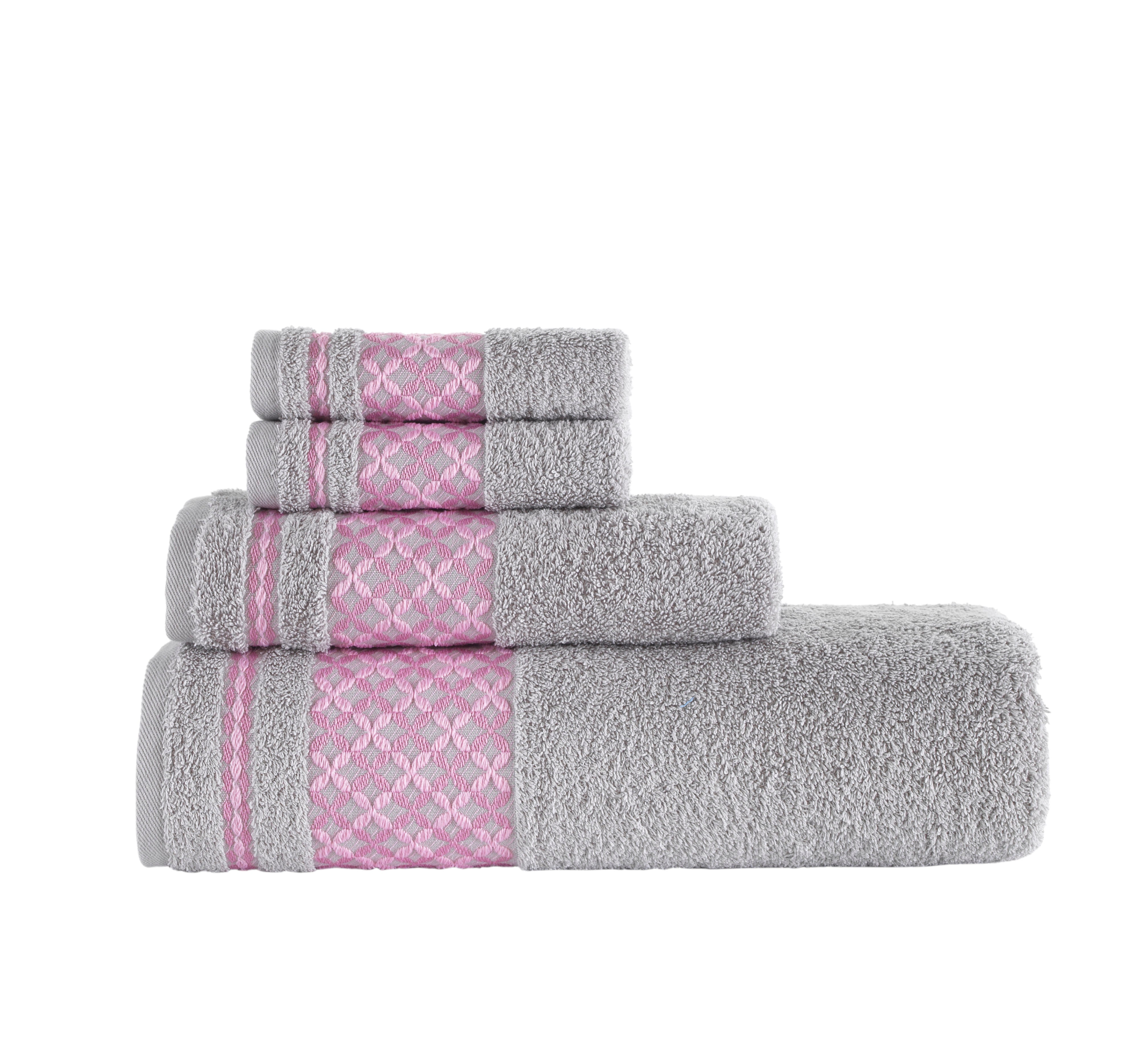 Plaid Bath Towel - Set of 4