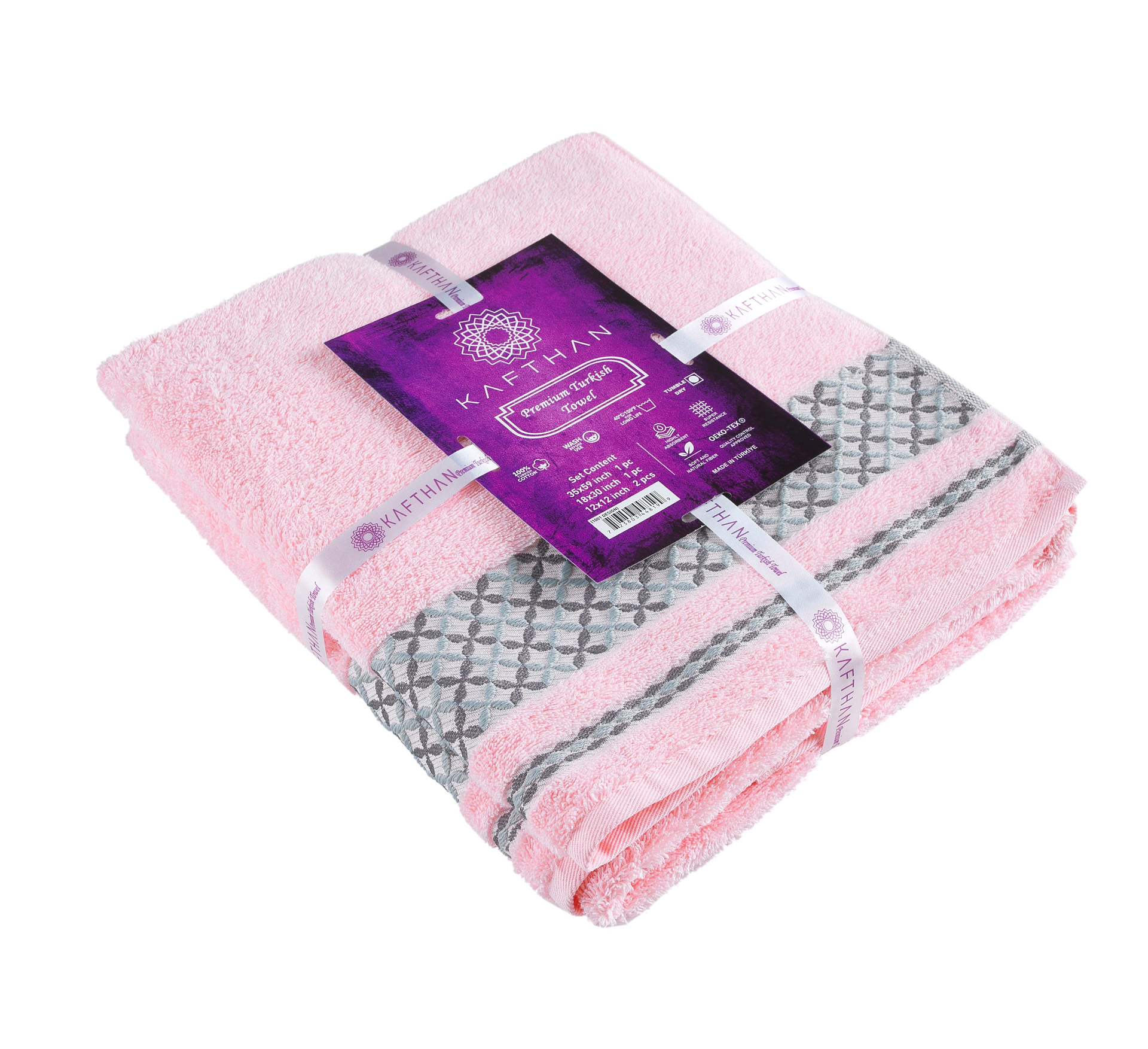 Plaid Bath Towel - Set of 4