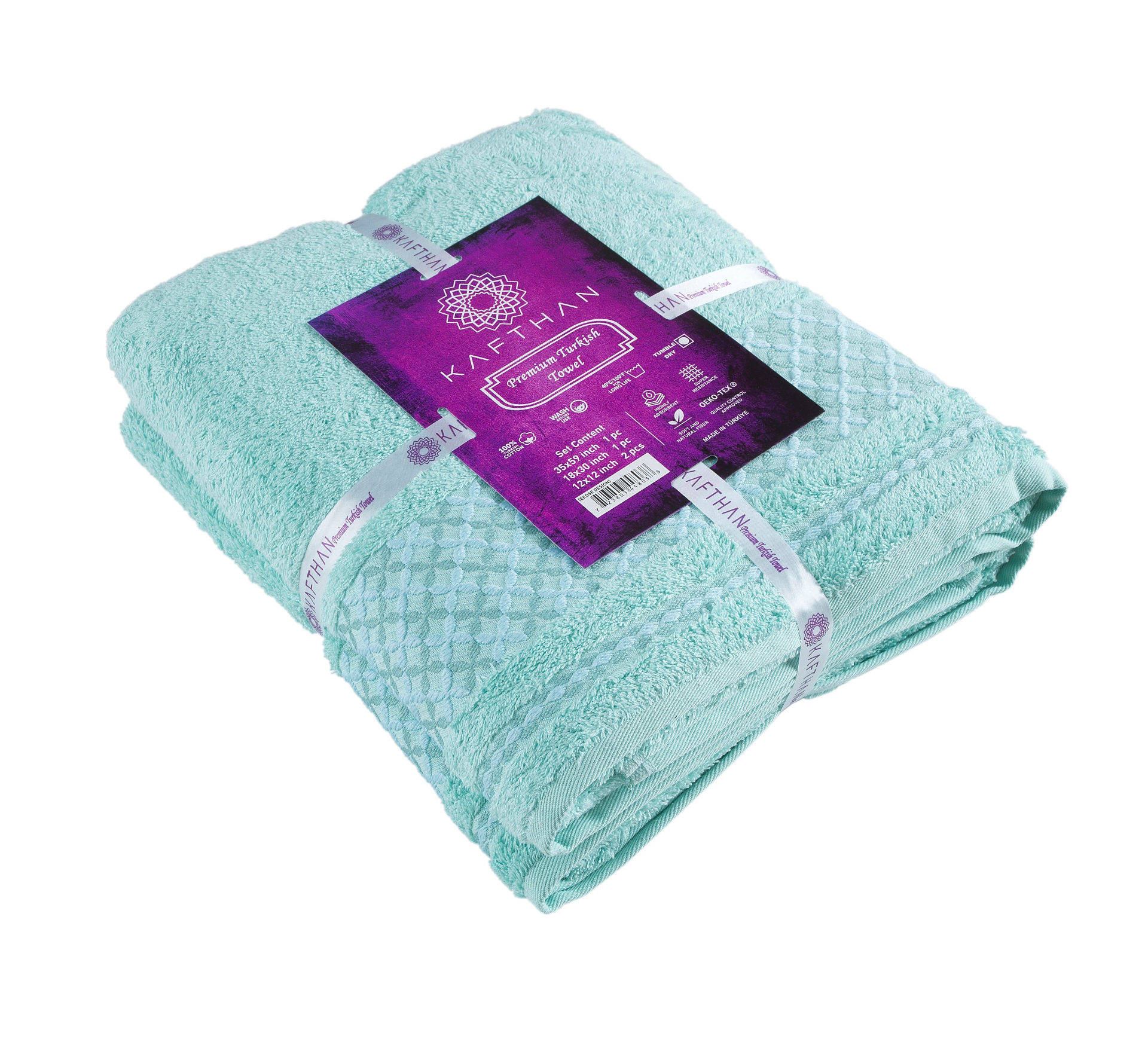 Plaid Bath Towel - Set of 4