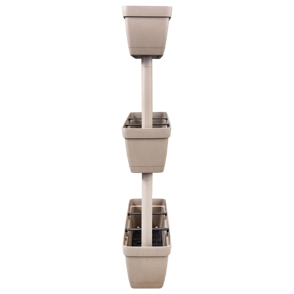 vidaXL Garden Planter 3 pcs 39.4" Taupe