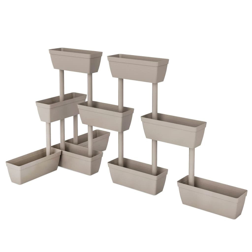 vidaXL Garden Planter 3 pcs 39.4" Taupe