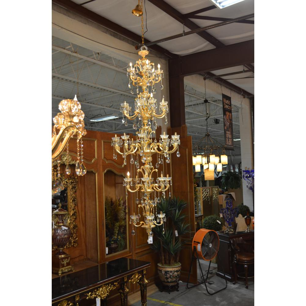 Alonzo Brushed Gold Chandelier