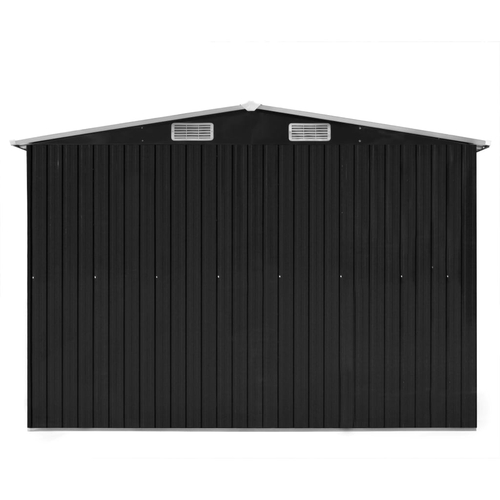 vidaXL Garden Shed 101.2"x117.3"x70.1" Metal Anthracite