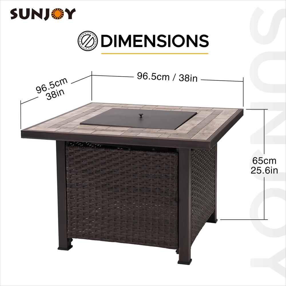 Sunjoy 38 in. Gas Fire Pit Table