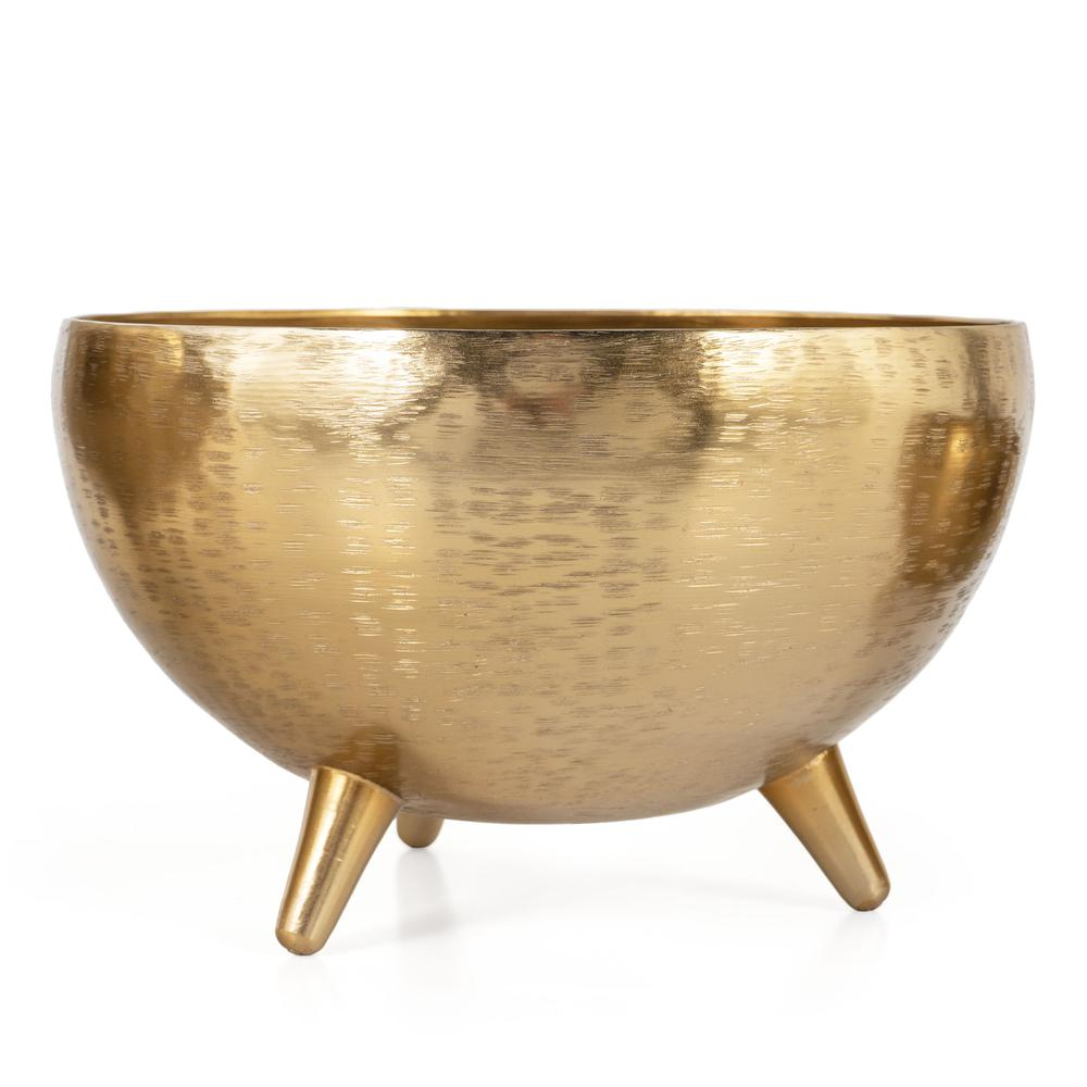 Yasmeen Gold Metal Planter Bowls, Set of 3