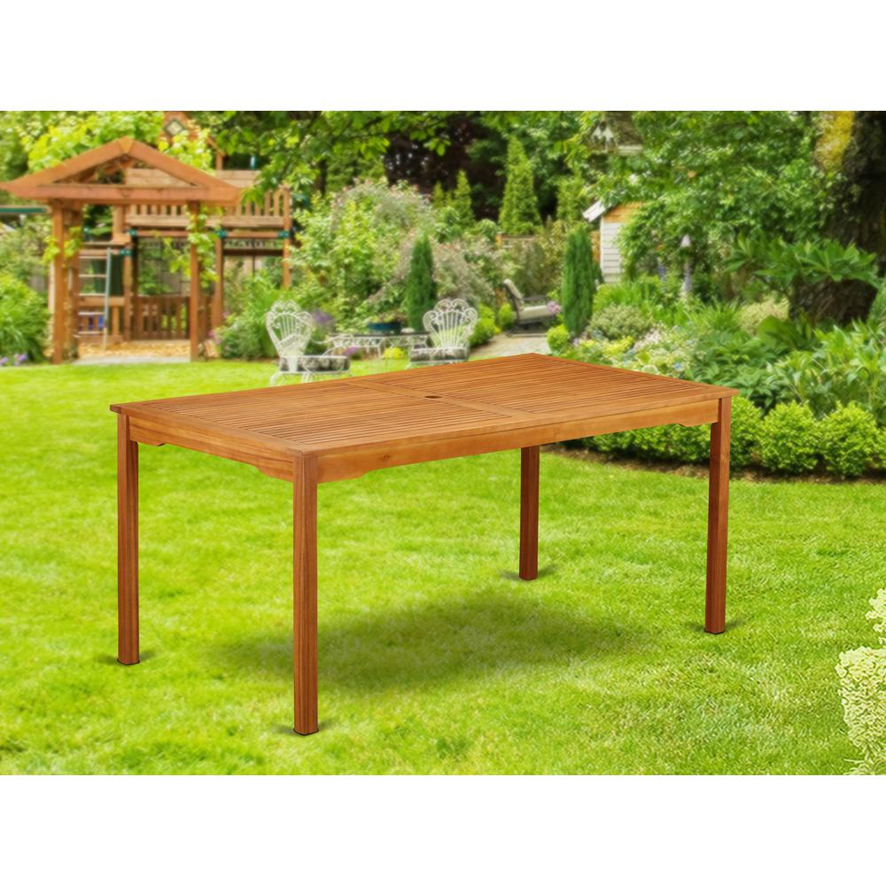 Wooden Patio Table Natural Oil, BCMTRNA